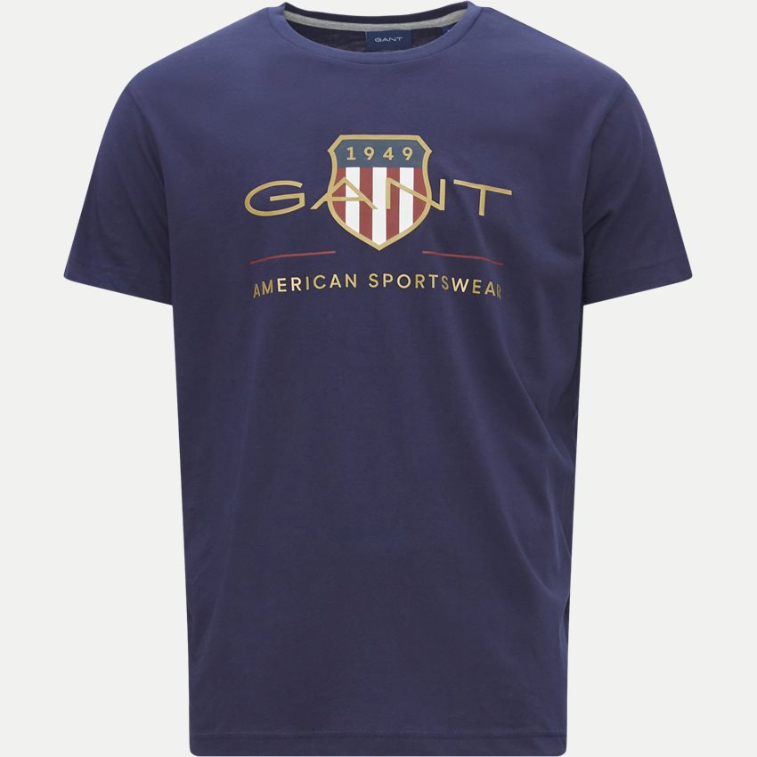 Gant T-shirts D2. ARCHIVE SHIELD SS T-SHIRT 2003099 EVENING BLUE